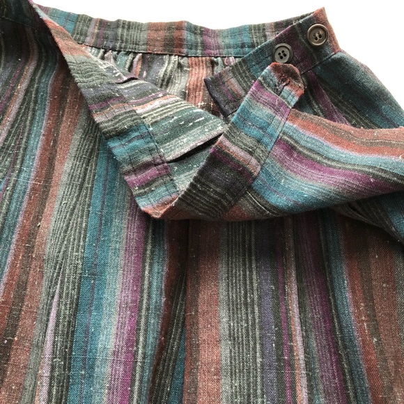 Handmade Causal Chic Side-Buttoned Full A-Line Skirt - Picture 6 of 15